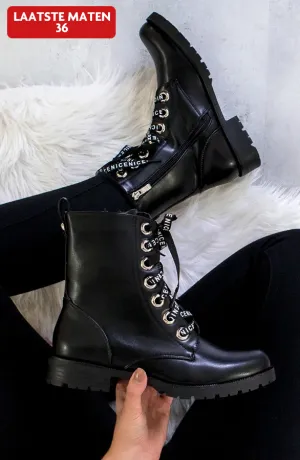 Veter Boots Dames Zwart