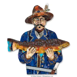 WASATCH GUIDE (INDIGO) original metal wall sculpture
