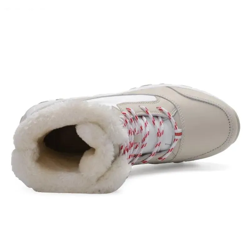 Women's Casual Shoes White Geometric Fashion Winter Boots XS1671