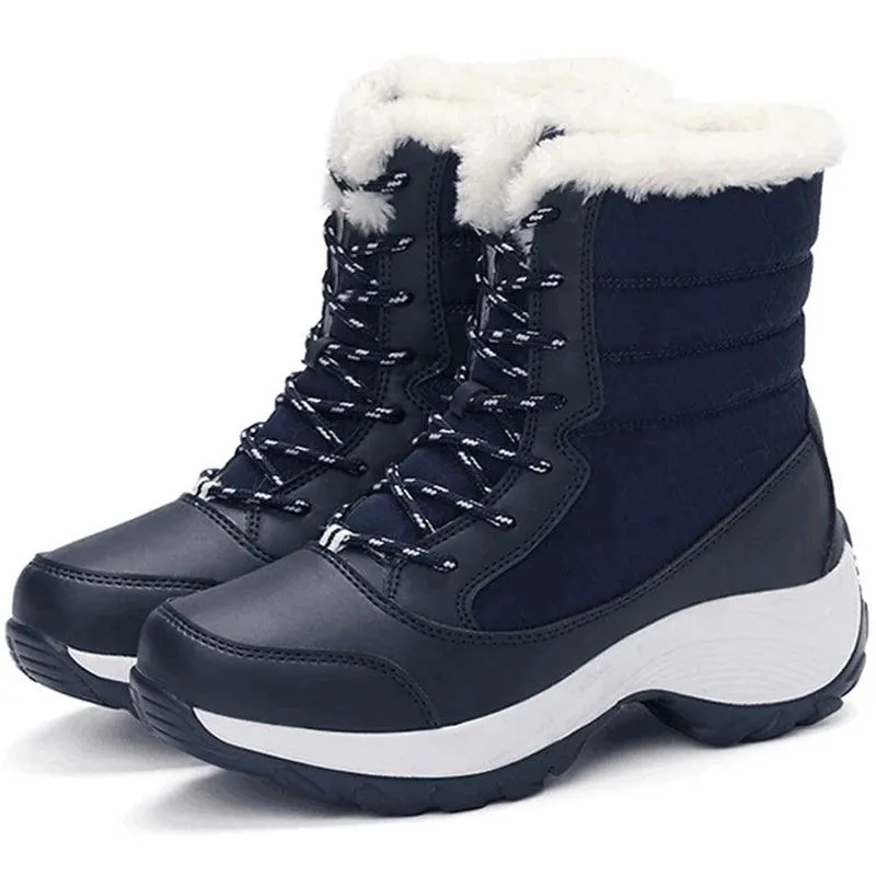 Women's Casual Shoes White Geometric Fashion Winter Boots XS1671