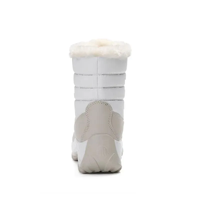 Women's Casual Shoes White Geometric Fashion Winter Boots XS1671