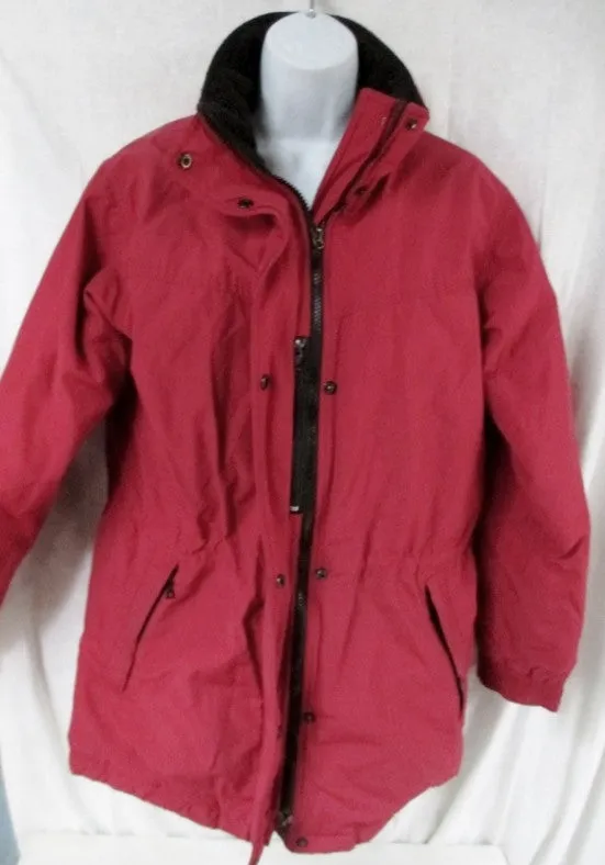 Womens EDDIE BAUER Ski Snowboard Winter JACKET Coat Hunting RED S Hood
