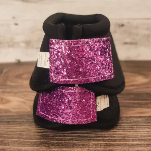 XL Black Iconoclast Bells w/ Lavender Glitter Straps